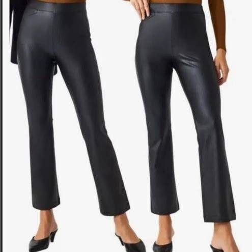 Spanx  Leather-Like Cropped Kick Flare Pant 20848T Size Large