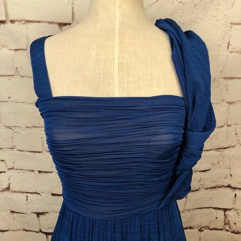 Tracy Reese  Cobalt Blue Ruched Draped Dress