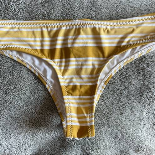 Rhythm . Trinidad Striped Bikini Set in Chartreuse Size Medium