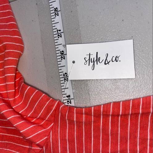 Style & Co  BRIGHT KNIT STRIPED BUTTON DOWN XL