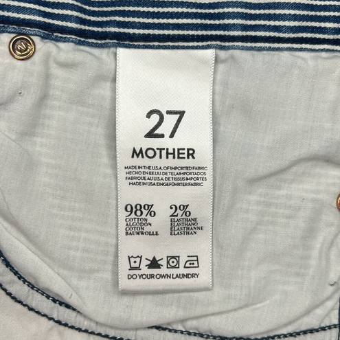 MOTHER Denim  S.N.S Striped Jean On The Road Mini Skirt Size 27