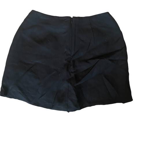 L'Academie  Black High Waist Skort The Rosanna Tulip Front Size S