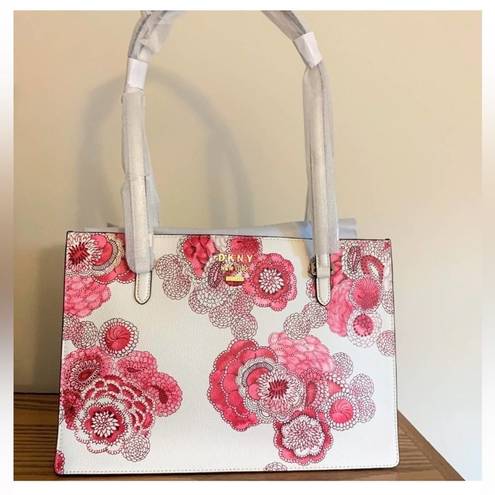 DKNY  Whitney Floral Center Zip Tote Handbag Donna Karan, New with Tag MSRP $268