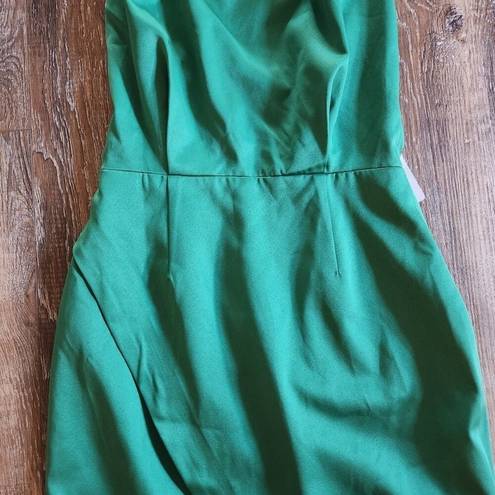 Elliatt  Camo Dress in Forest Green Halter Open Back NWT Size XS Sleeveless Satin