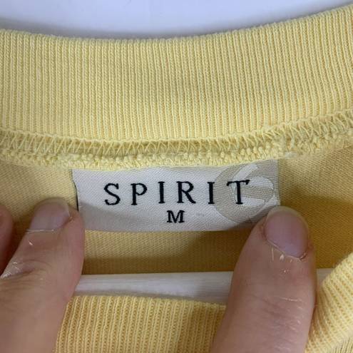 Spirit Jersey Boston Massachusetts Size M  Shirt Long Sleeve Yellow Cotton R206