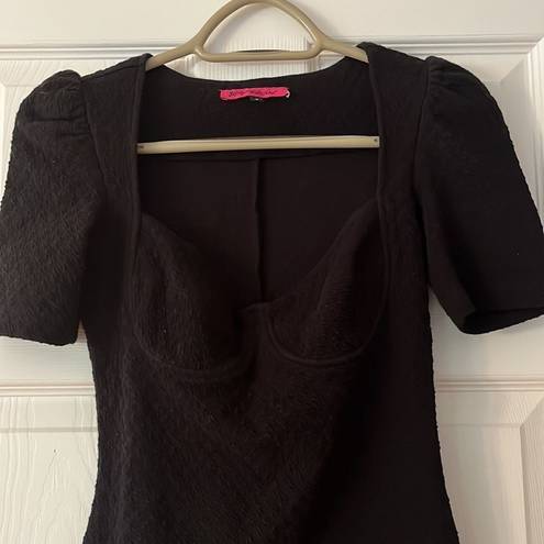 Betsey Johnson  Mini Black Dress Size Small