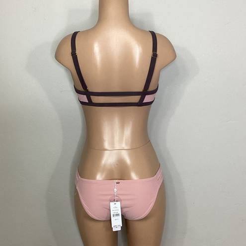 PilyQ New.  blush/pink, brown, mint bikini. D-cup top/ S-bottom. Normally $168