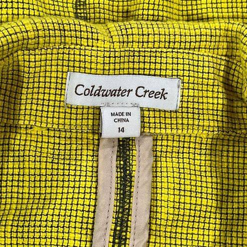 Coldwater Creek  textured blazer with oversized hidden buttons