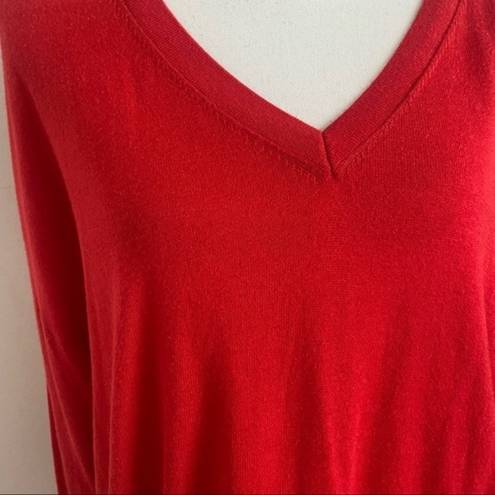 Elizabeth and James  • Solid Red V Neck Sweater