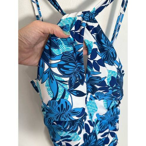 Bleu Rod Beattie BLEU/ROD BEATTIE BLUE FLORAL 1 PIECE ADJUSTABLE STRAPS - NWT