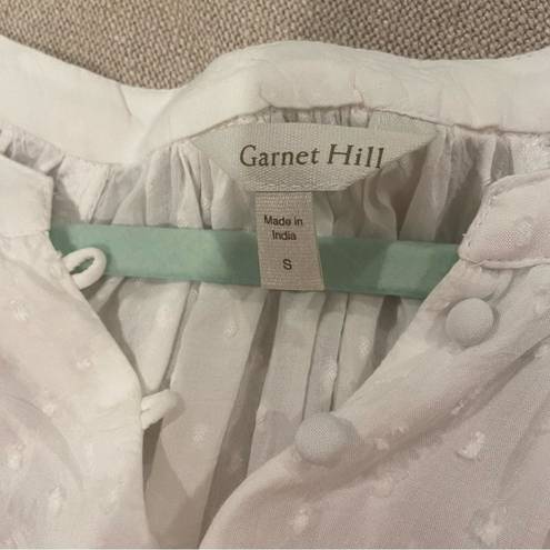 Garnet Hill Swiss Dot Poet blouse size Small