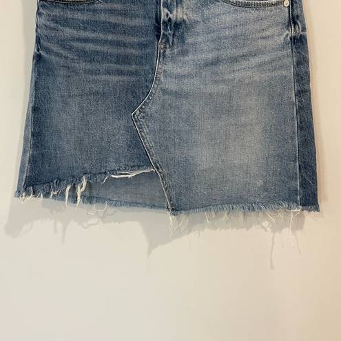 Chelsea and Violet  Two-Tone Distressed Denim Skirt