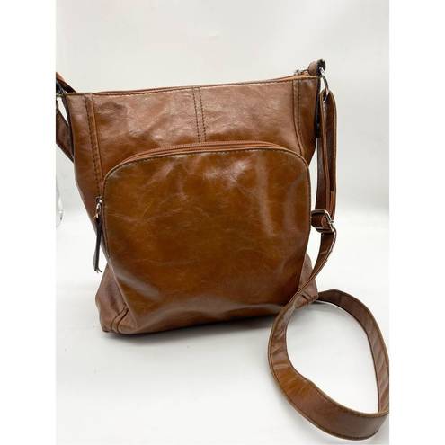 Relic  square crossbody handbag brown faux leather