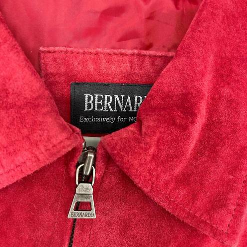 Bernardo  RED SUEDE LEATHER FULL ZIP JACKET SIZE 1X