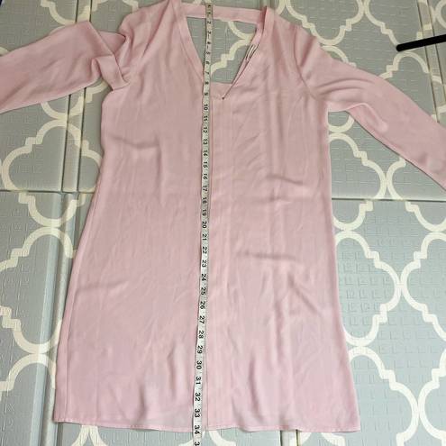 Rebecca Minkoff  Coma Dress Small Pale Pink Cut Out Long Sleeve Shift