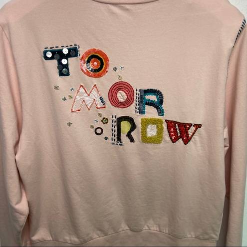 Anthropologie ANTHRO. POSTMARK  “Tomorrow” Sweatshirt