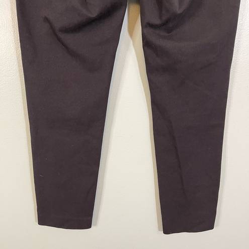 Saks 5th Avenue SAKS FIFTH AVENUE Pants Womens 2 Workwear Ankle Pull On Cotton Blend Black