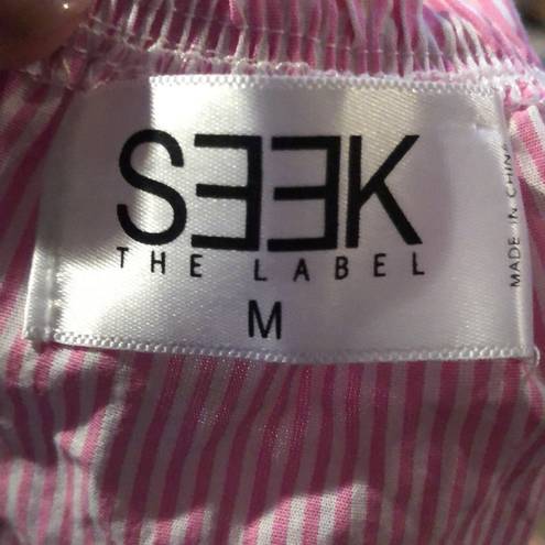 SEEK the Label  pink striped strapless bra top