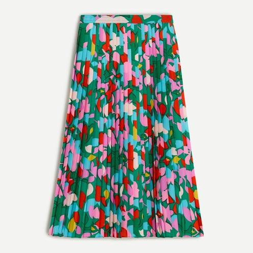 J.Crew  Pleated midi skirt in confetti floral NWT