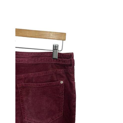 Pilcro  Anthropologie Icon Flare Corduroy Pants Women's 30 Burgundy Y2K