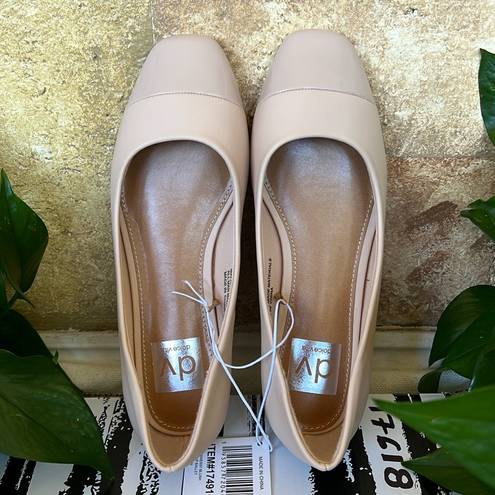 DV by Dolce Vit 🤍 NEW Women’s DV Dolce Vita Malanie Nude Cap Toe Square Slip-On Ballet Flats 🤍