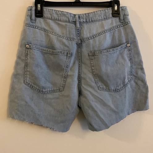 Pilcro NWT  x Anthropologie High Rise Pleated Denim Jean Shorts Size 28