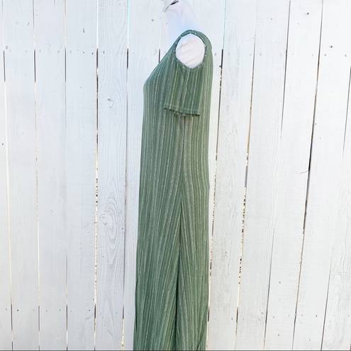 Exist olive long maxi cold Shoulder dress Size Large NEW