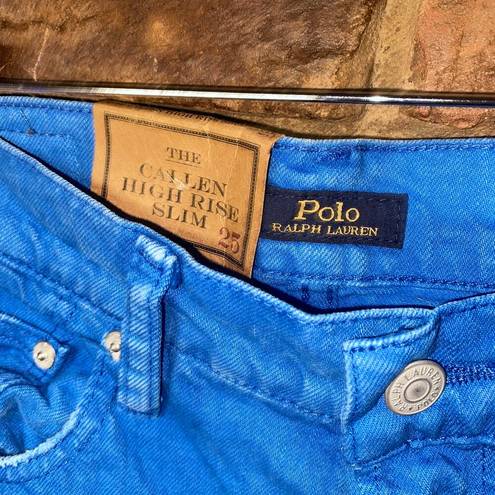 Polo NWT  Ralph Lauren Blue Denim Callen High Rise Slim Jeans Women's Size 25