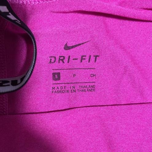 Nike Dri Fit pink Black Racerback Tank Small Just Do It