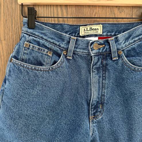 L.L.Bean  Vintage Women's Fleece-lined High Waist Denim Jeans Medium Blue 6