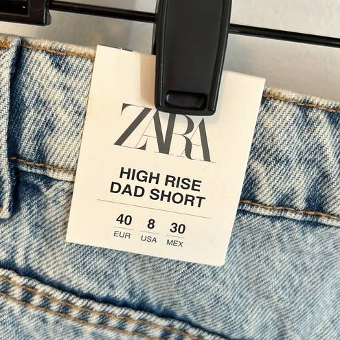 ZARA  High Rise Denim Dad Shorts