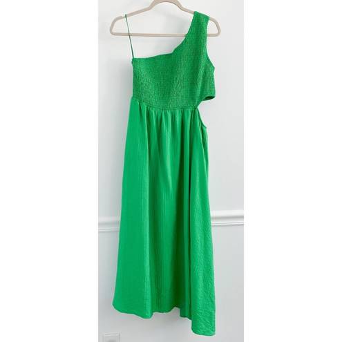 Davi & Dani Boutique Green Cutout Smocked Midi Dress