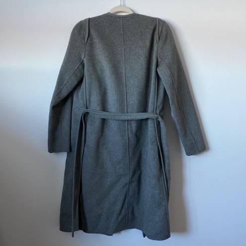 Vince  Grey Wool Belted Wrap Coat Size: XS