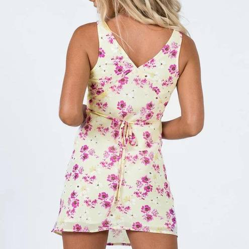 Princess Polly Nellie Mini Dress Yellow Floral