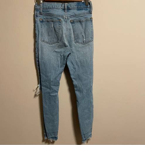 Abercrombie & Fitch  High Rise Mom Jean Distressed Ripped Raw Hem- Size 2 (26R)