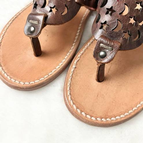 FREEBIRD by Steven  Vallarta Sandals Brown Leather Celestial Detail Size 7