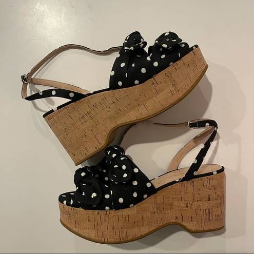 Kate Spade  Julep Platform Wedges Polka Dot NWT 9.5