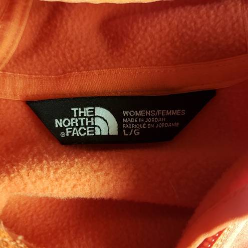 The North Face  Orange Fleece‎ Full Zip Jacket Women’s Large