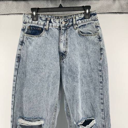 Pretty Little Thing : Denim Acid Wash Baggy Ripped High Rise Boyfriend Jeans Size 4