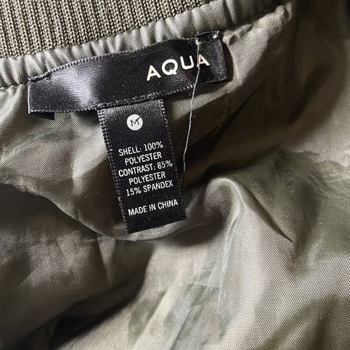 AQUA  Olive Green Bomber Jacket Size M