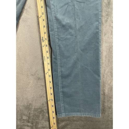 Talbots  Blue Corduroy Pants High Waist Straight Leg Size 14