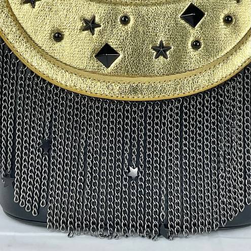 Disney  Jasmine Aladdin Bucket Bag/Crossbody Handbag Chain Link Fringe Black New