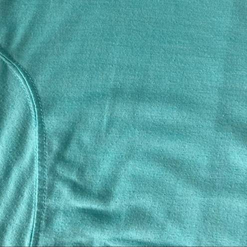 Marika tek  Performance Athletic Long Sleeve Polyester Ruched Shirt Teal Medium