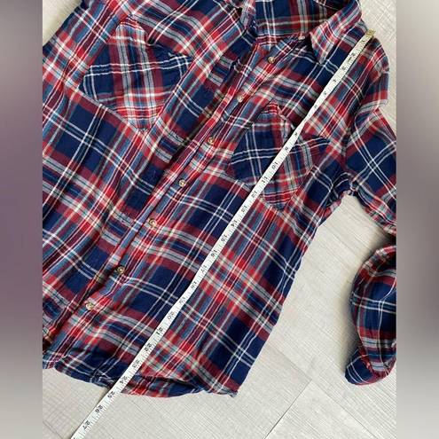 Ambiance Apparel Oversized Plaid Top