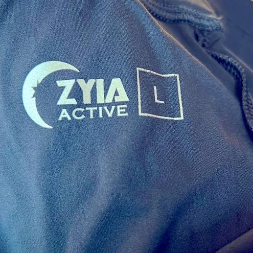 Zyia  Zipper Everywhere Joggers Size Large Very Dark Blue