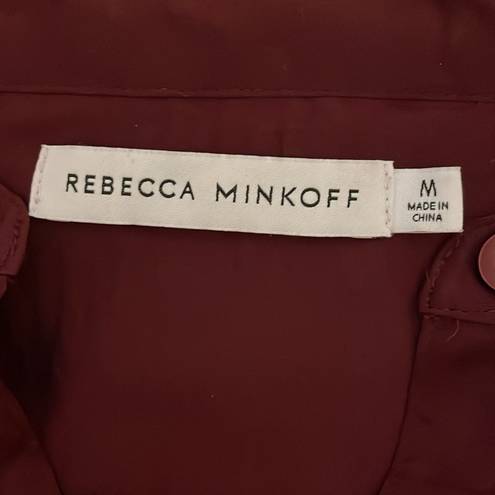 Rebecca Minkoff  burgundy oversized 3/4 sleeve blouse sz M