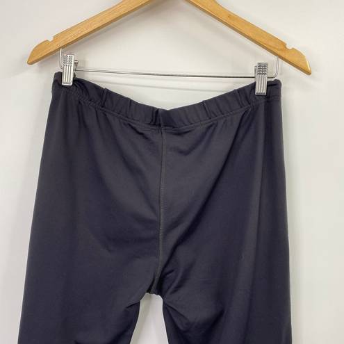 Athleta  Yoga Pants Wide Leg High Rise Stretchy Knit Dark Gray Womens MP