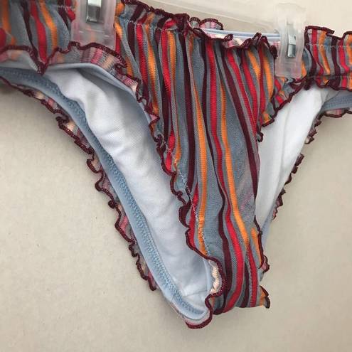 Urban Outfitters UO Out From Under Scalloped Striped Bikini Bottoms