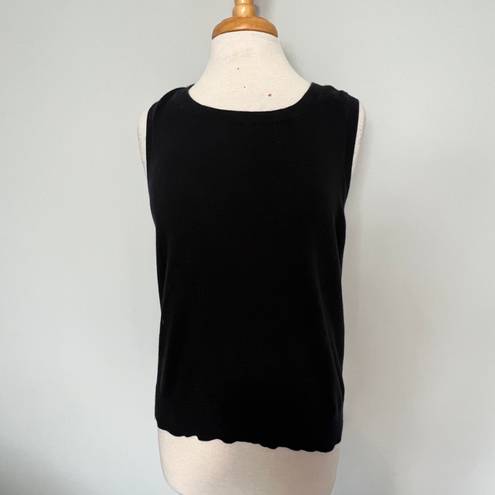 Talbots Black Pima Cotton Pullover Sweater Best