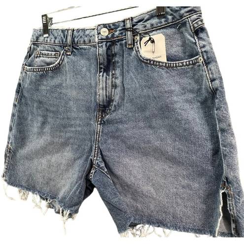 Forever 21  Jean Shorts Womens 30 Blue 90s High Rise Raw Hem Denim Cutoff Loose